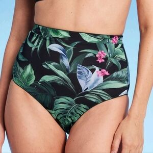 Kona Sol Tropical Print Reversible Swim Bottom
